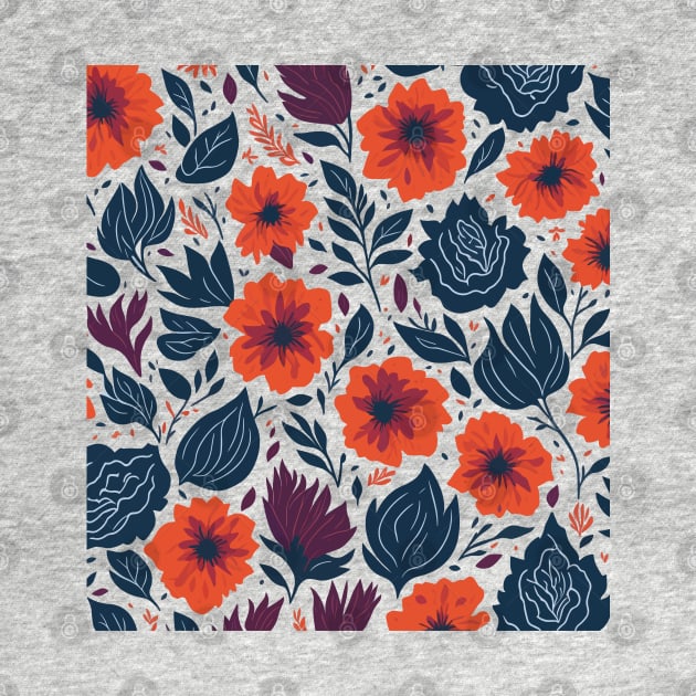 Flower pattern design by webbygfx